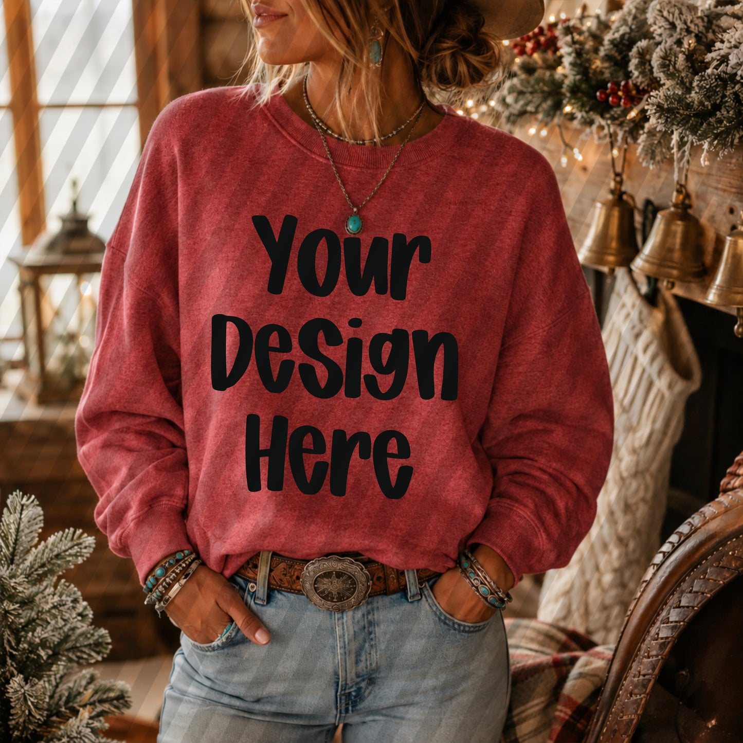 Christmas Western Heather Red