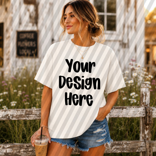 White Shirt Barn Mockup
