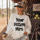 White Crew Sweatshirt Softball