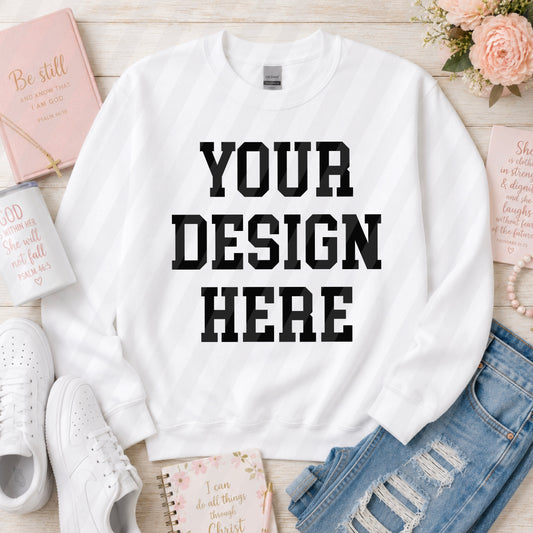 White Crew Sweatshirt (Faith/Christian)