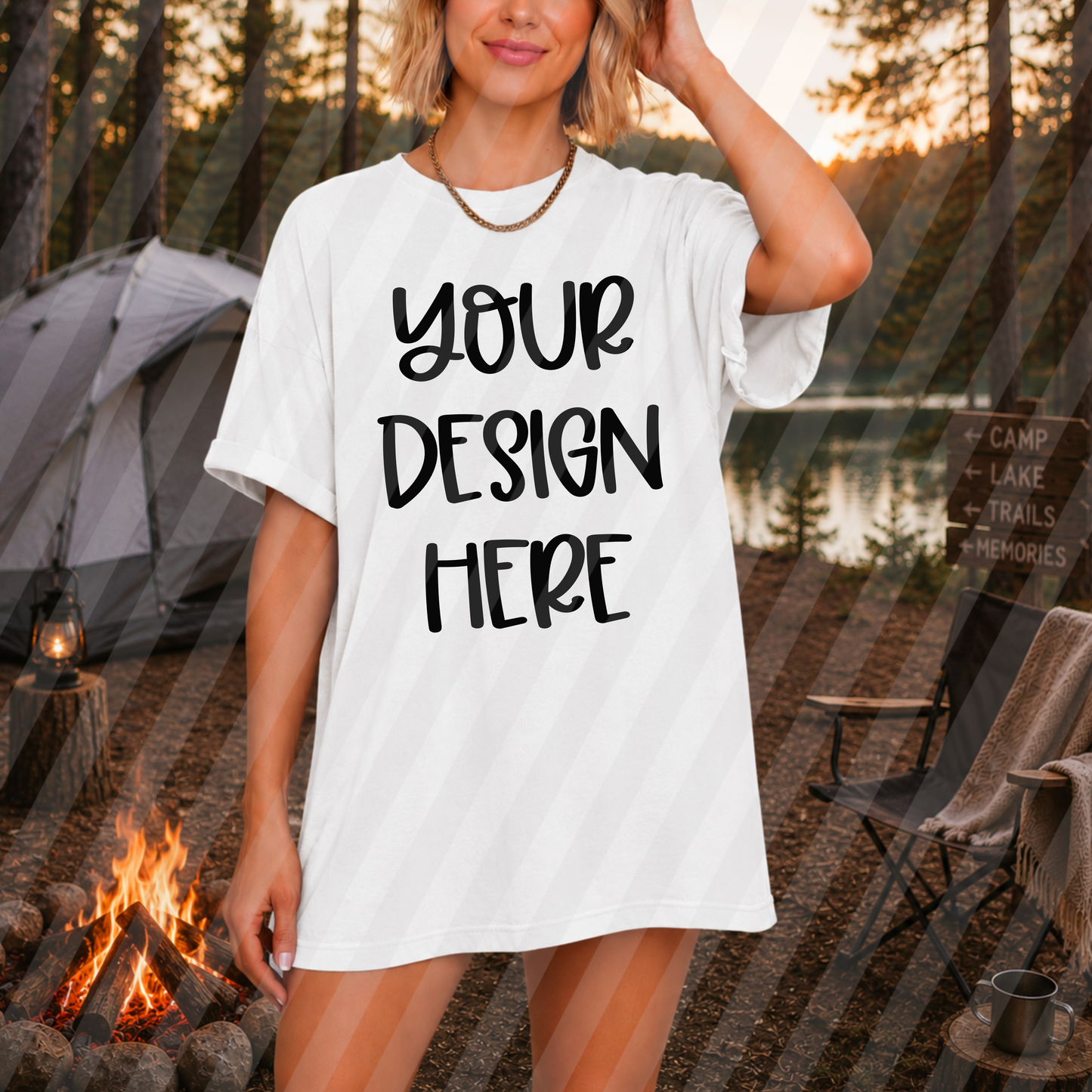 Camping White Front/Back Bundle