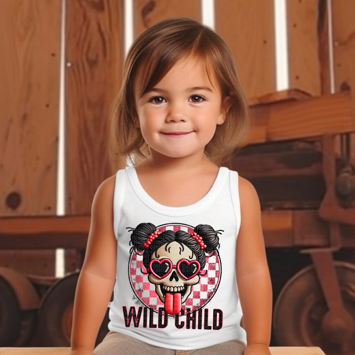 Wild Child Girl Skull