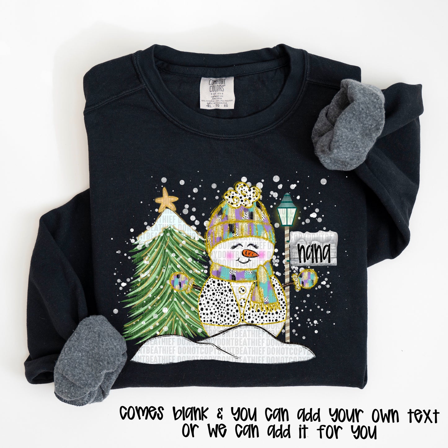 Coquette Snowman Winter Scene Custom YOURSELF OR WE CAN