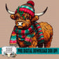 Winter Highland Cow