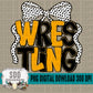 Wrestling Bow; Black & Yellow Gold
