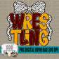 Wrestling Bow; Maroon & Yellow Gold