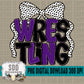Wrestling Bow; Purple & Black