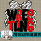 Wrestling Bow; Red & Black