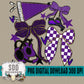 Wrestling Bows Collection; Purple & Black