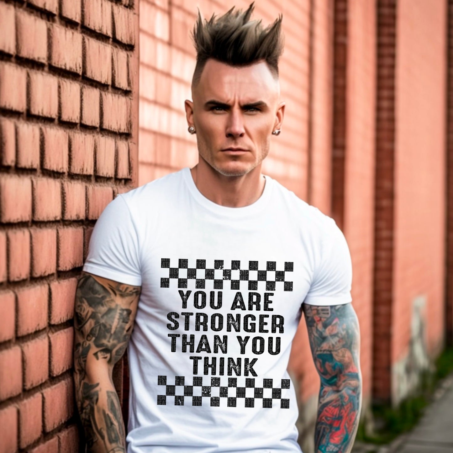 You Are Stronger Than You Think Checkered Single color