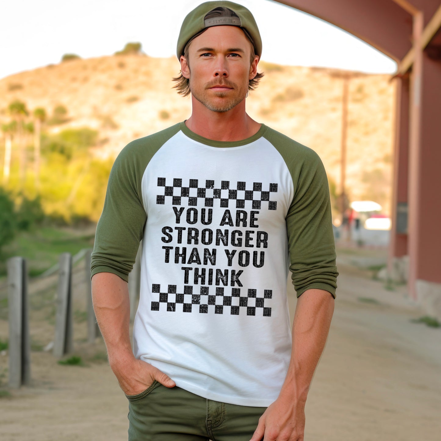 You Are Stronger Than You Think Checkered Single color