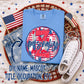 Patriotic Brush Strokes Circle DIY/Personalize; Z