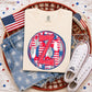 Patriotic Brush Strokes Circle DIY/Personalize; Z