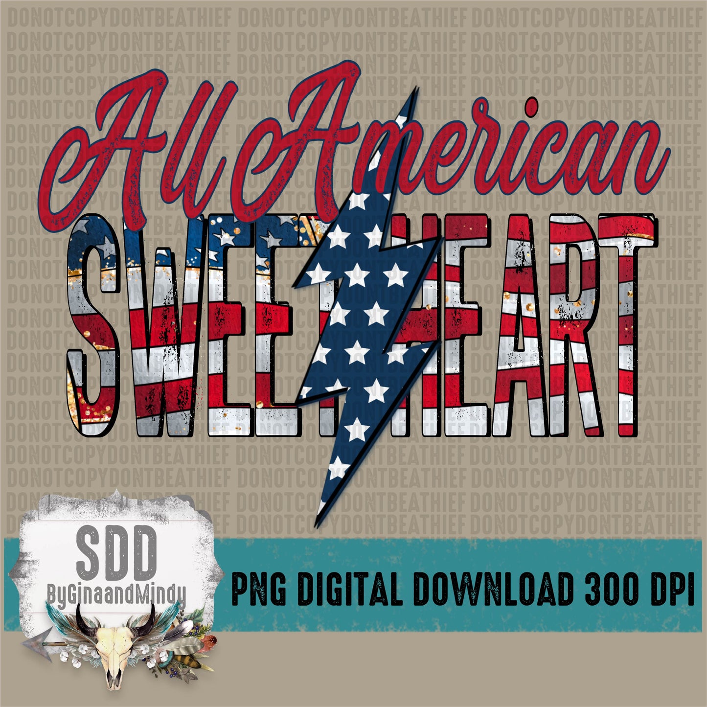 All American Sweetheart Lighting Bolt