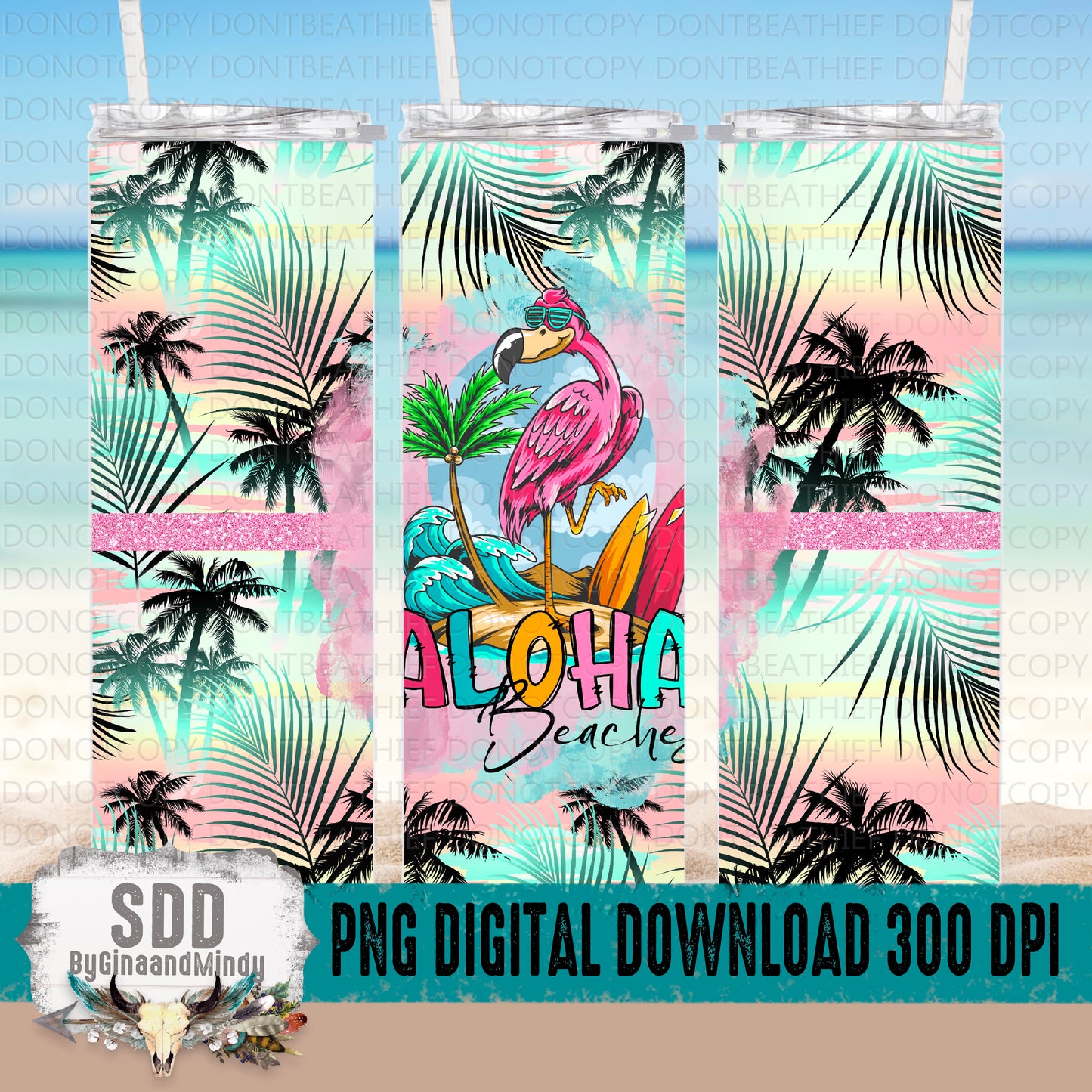 Aloha Beaches Digital 20 oz Tumbler