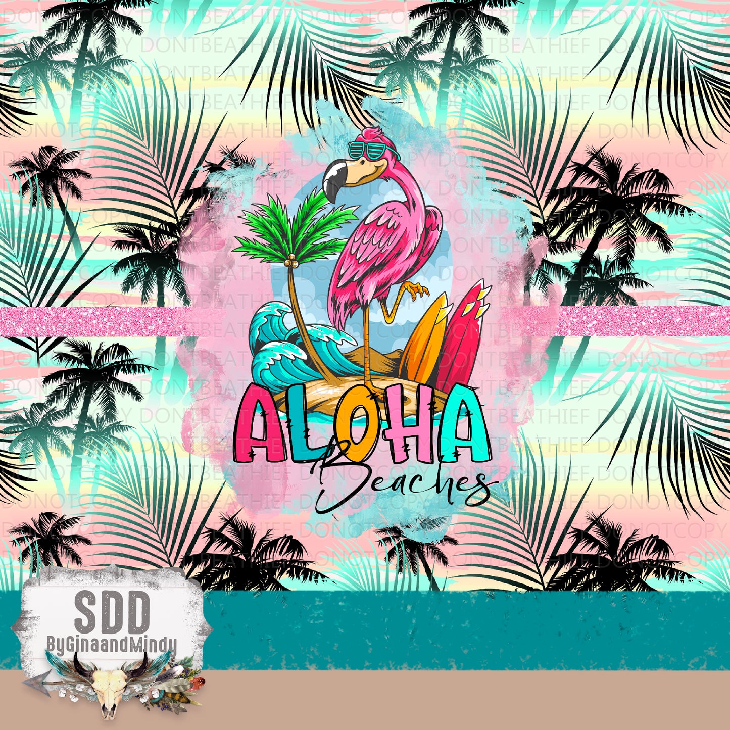 Aloha Beaches Digital 20 oz Tumbler