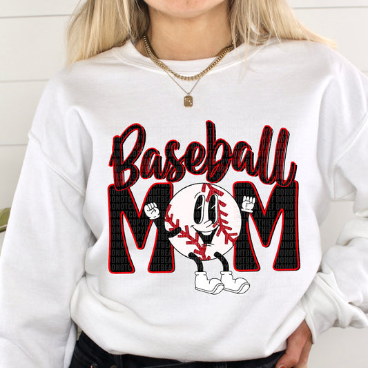 Baseball Mom Retro Red/Blk