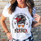 Basketball Mama Messy Bun Red/Black
