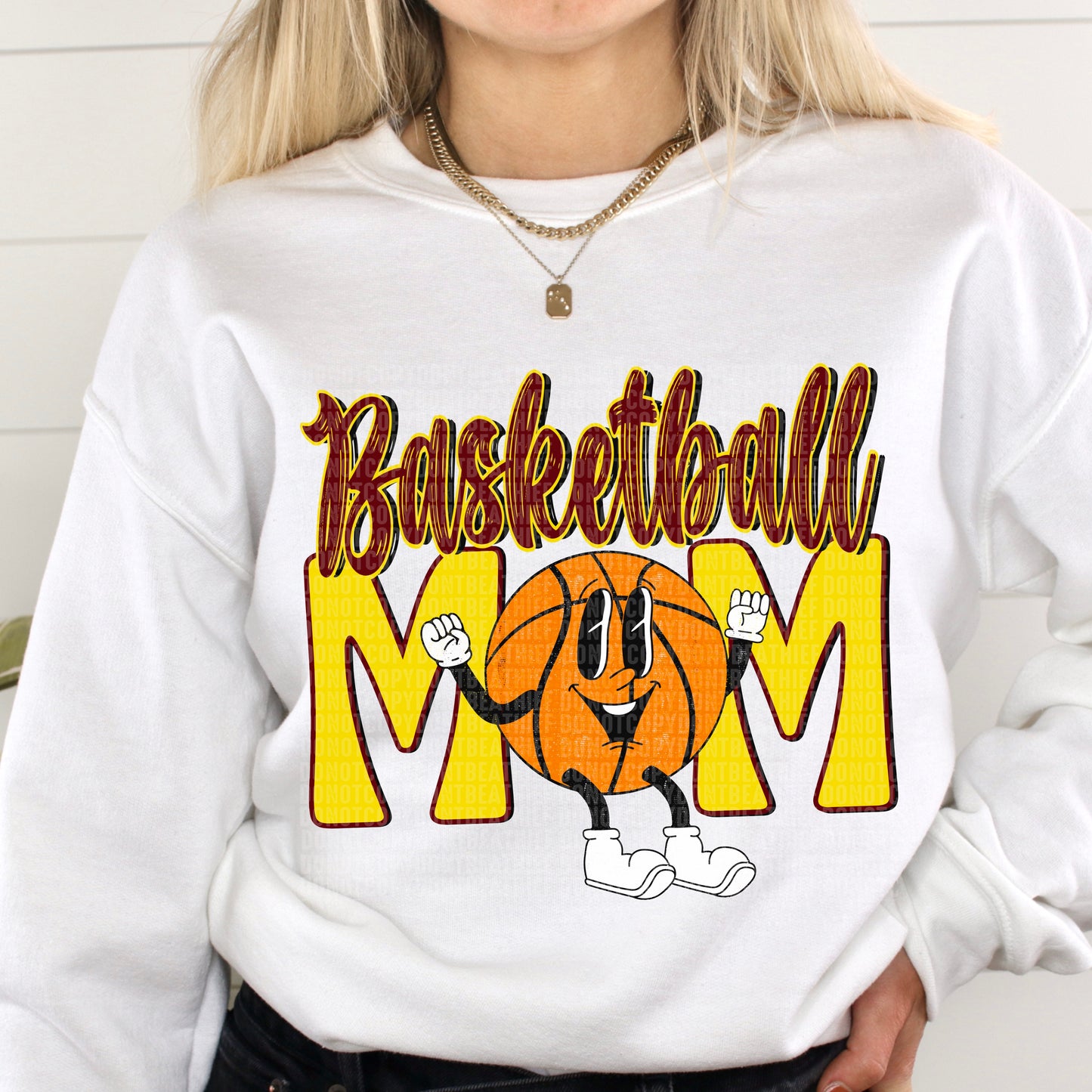 Basketball Mom Retro Maroon/Yellow