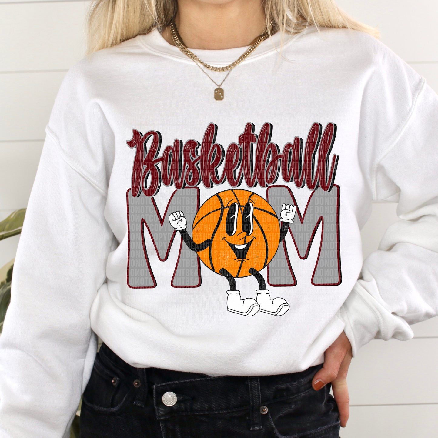 Basketball Mom Retro Maroon/Grey