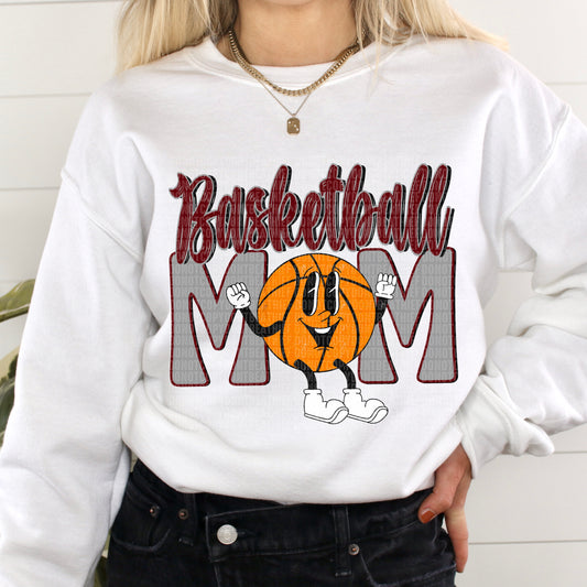 Basketball Mom Retro Maroon/Grey