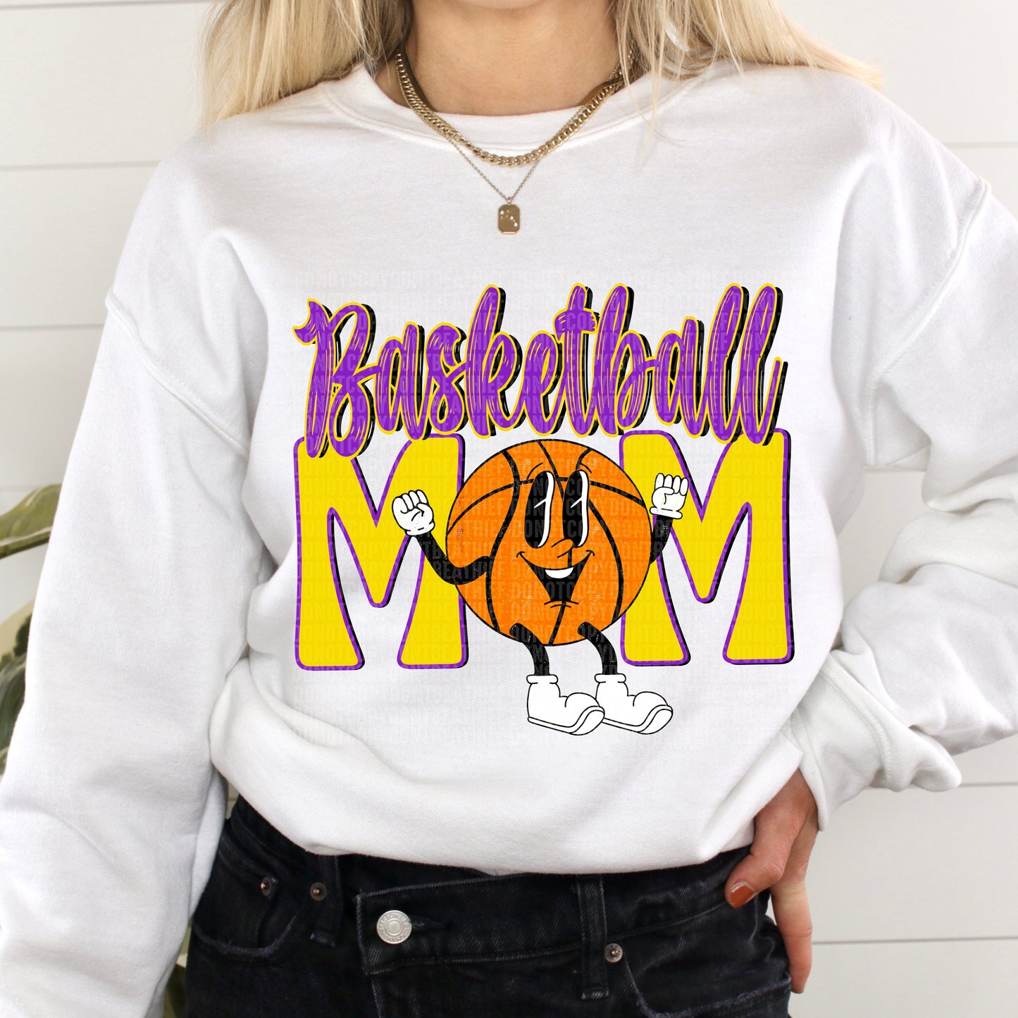 Basketball Mom Retro Purple/Yellow