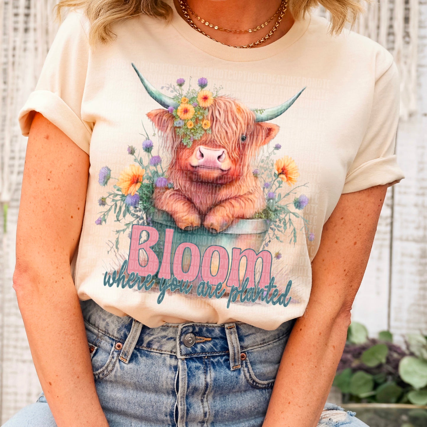 Bloom Where You Are Planted (Highland Cow)