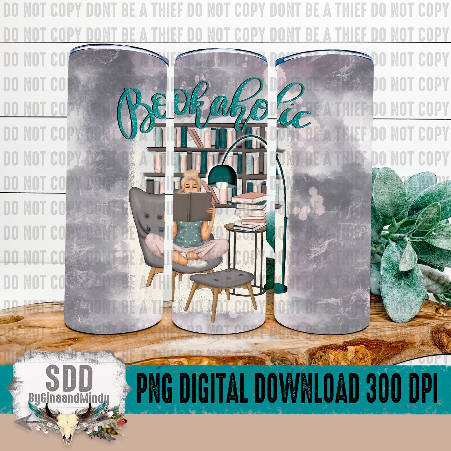 Bookaholic Blonde 20oz Tumbler Wrap