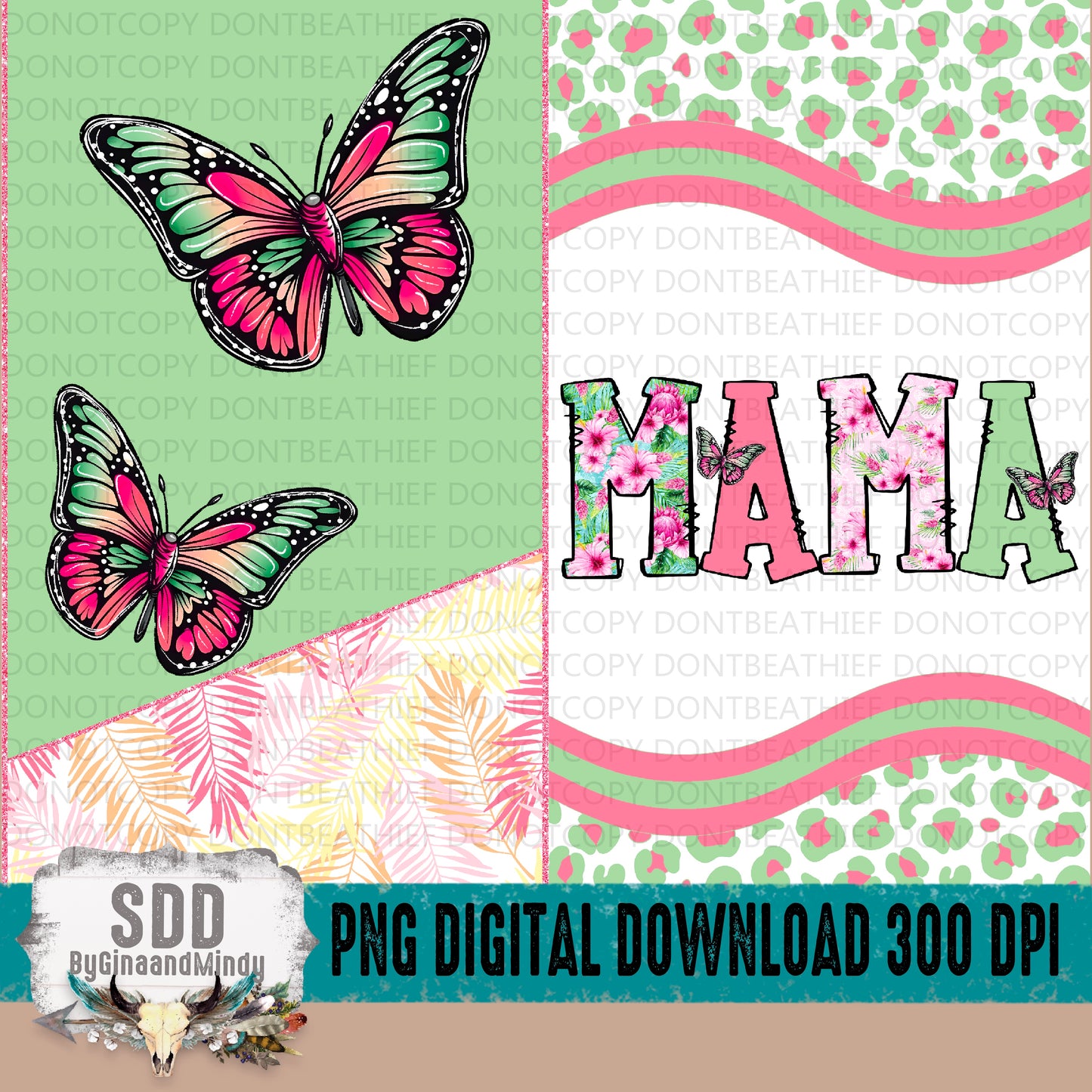 Butterfly Mama Digital 20 oz Tumbler