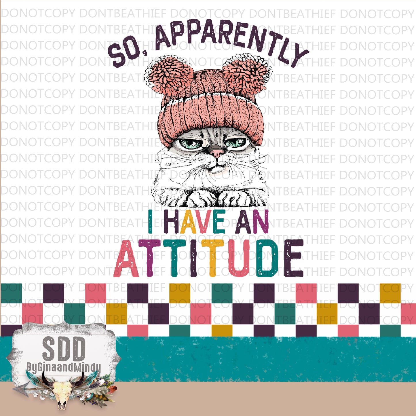 Apparently I have An Attitude Cat Digital 20 oz Tumbler