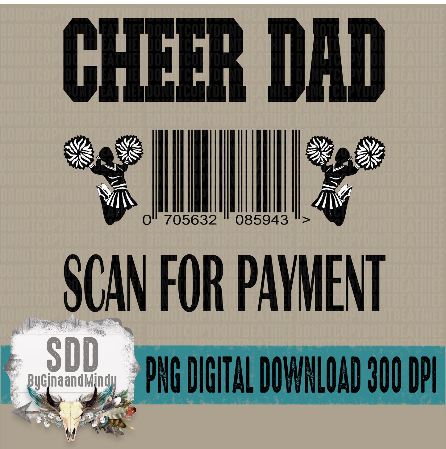 Cheer Dad Scan For Payment Bundle SVG/PNG