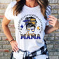 Cheer Mama Messy Bun Blue/Yellow Gold