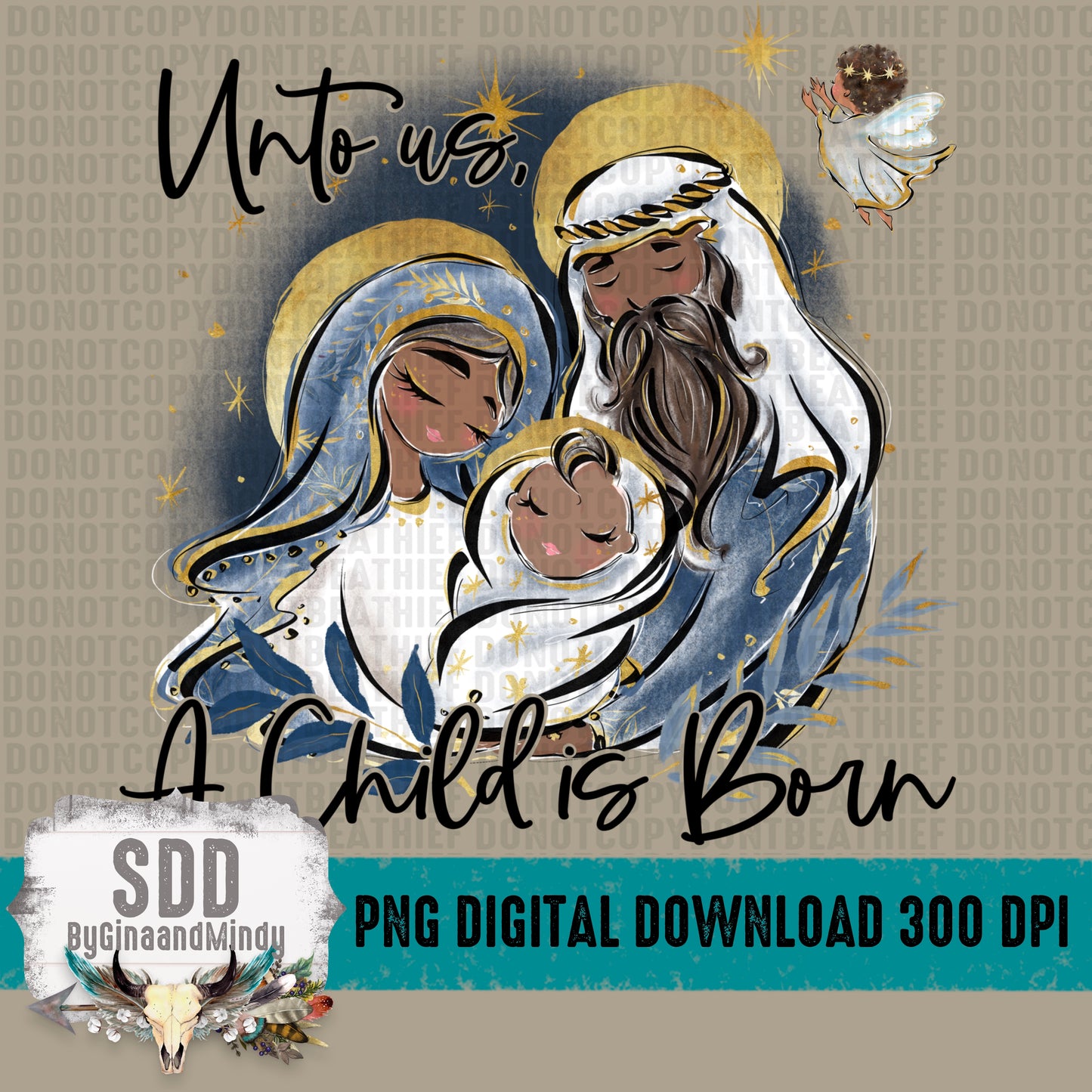 Unto Us A Child Is Born - Dark Skin