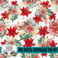 Christmas Floral Seamless Pattern & Skinny Tumbler 20 oz wrap