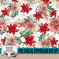 Christmas Floral Seamless Pattern & Skinny Tumbler 20 oz wrap