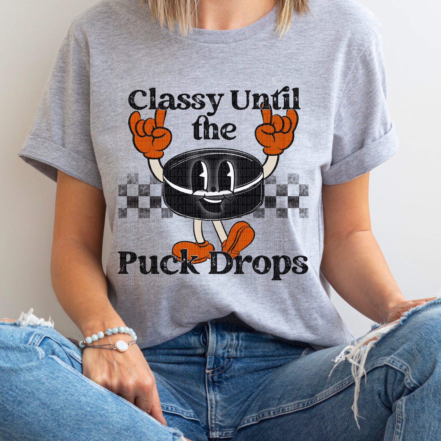 Classy Until the Puck Drops Orange