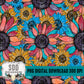 Colorful Sunflowers Seamless Pattern