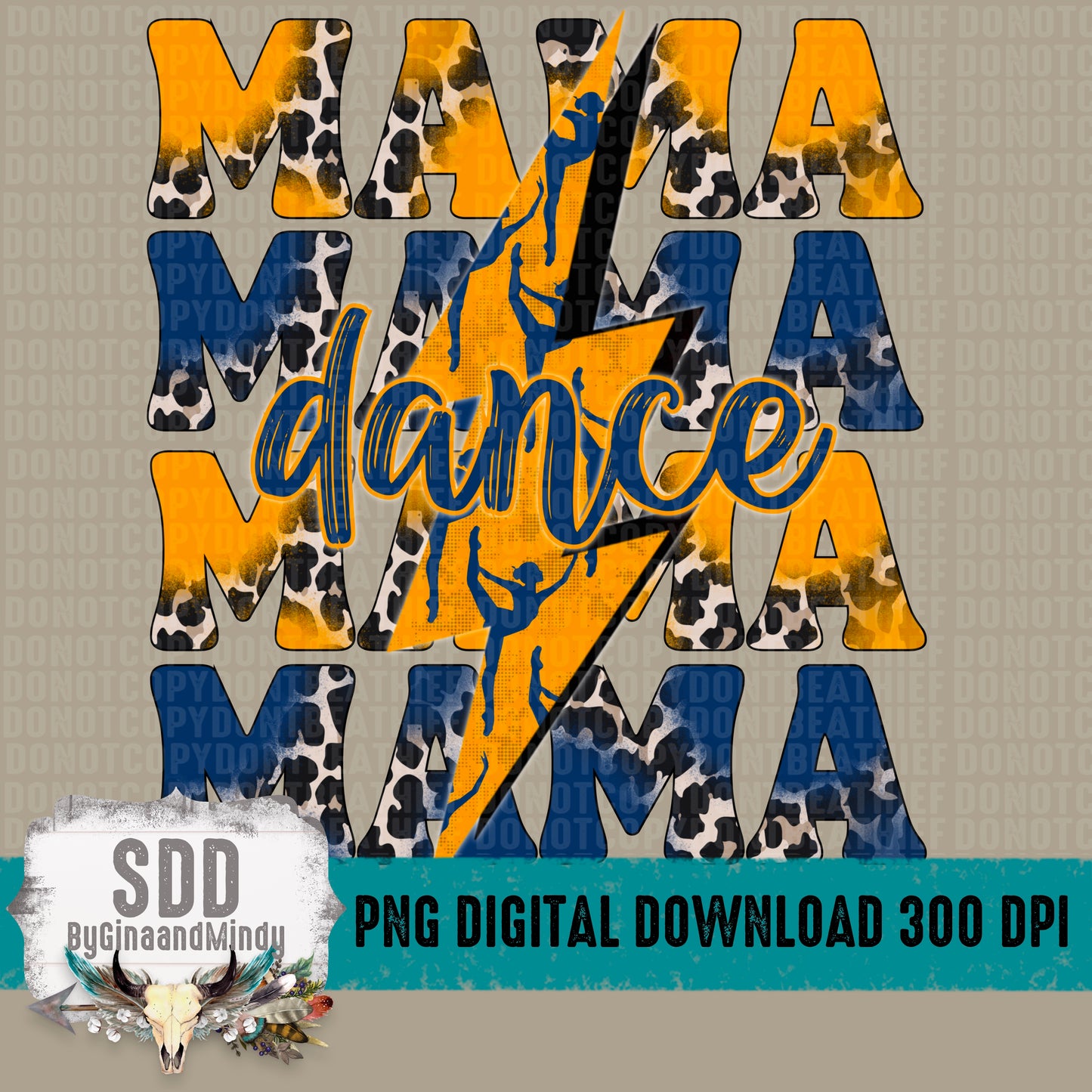 Dance Mama Bolt Navy/Gold