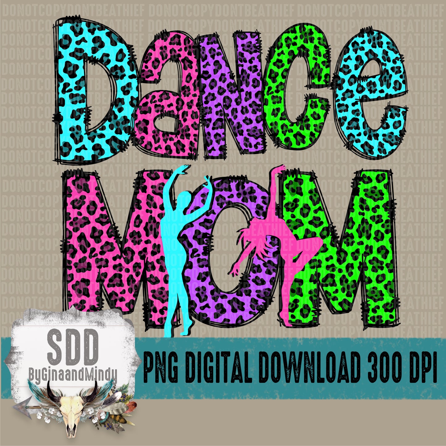 Dance Mom Multicolor Leopard