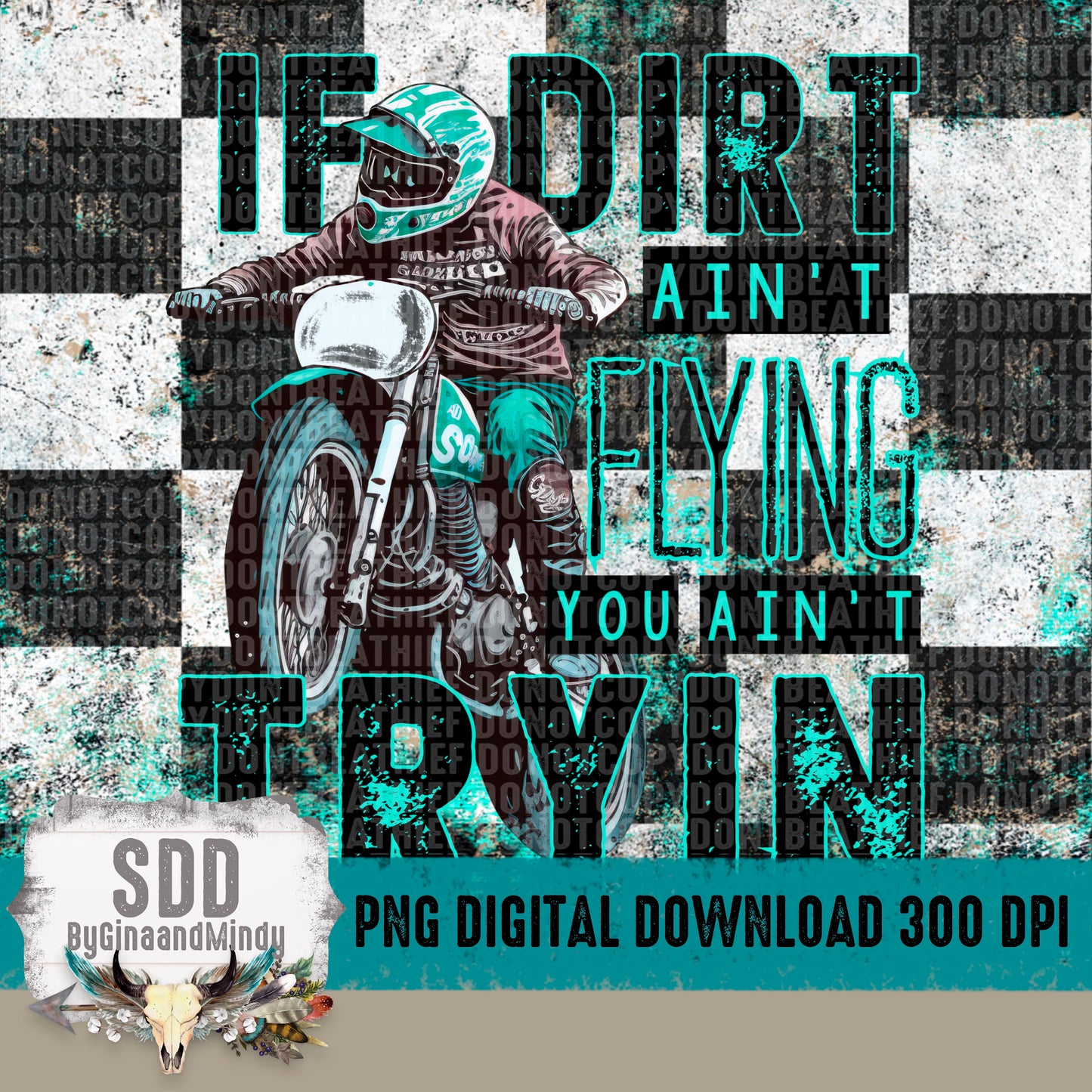 Dirt Ain't Flying Ain't Tryin Digital 20 oz Tumbler