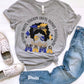 Football Mama Afro Bun Blue/Gold