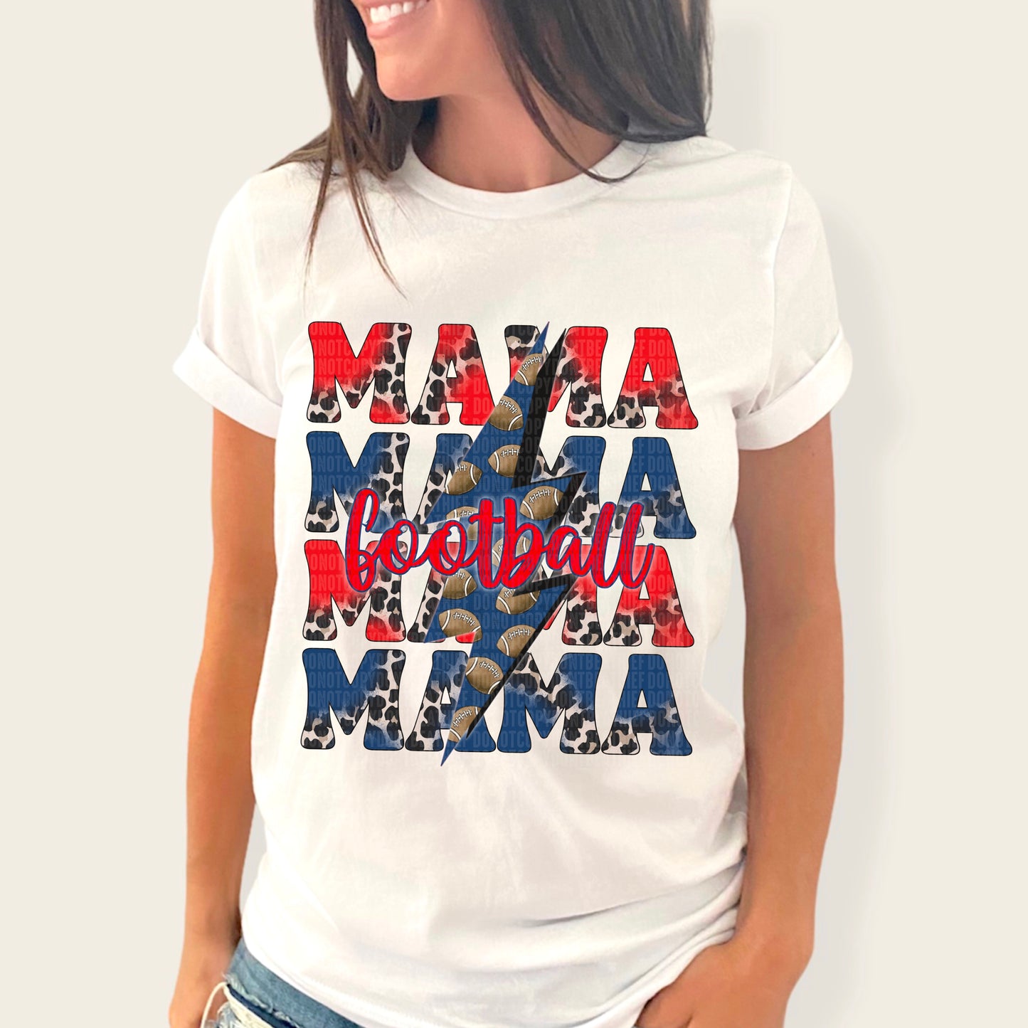 Football Mama Bolt Red/Navy