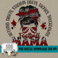Football Mama Messy Bun Maroon/Black