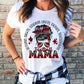 Football Mama Messy Bun Maroon/Black