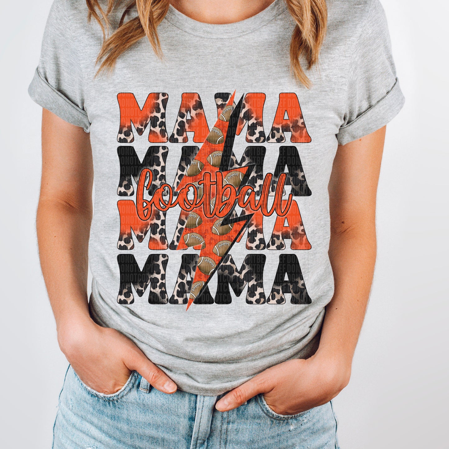 Football Mama Orange/Black