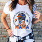 Football Mama Messy Bun Orange/Blue