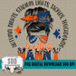 Football Nanny Messy Bun Orange/Navy