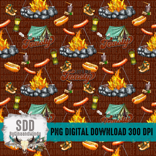 Get Toasty Seamless Pattern