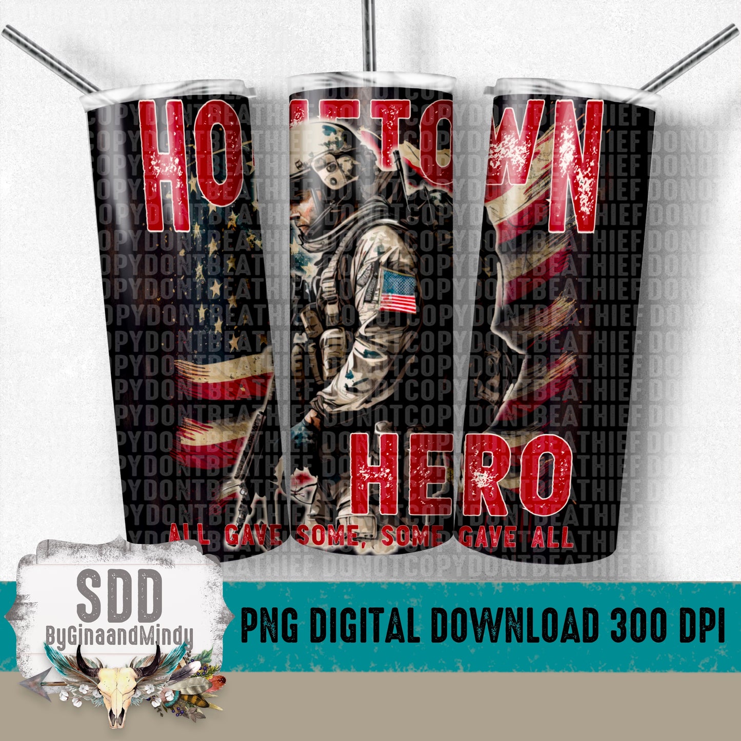 Hometown Hero Digital 20 oz Tumbler