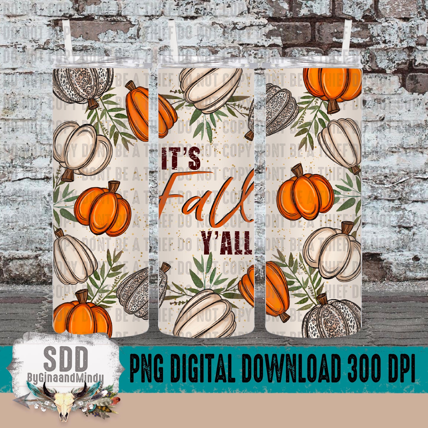 It's Fall Y'all 20oz Tumbler Wrap